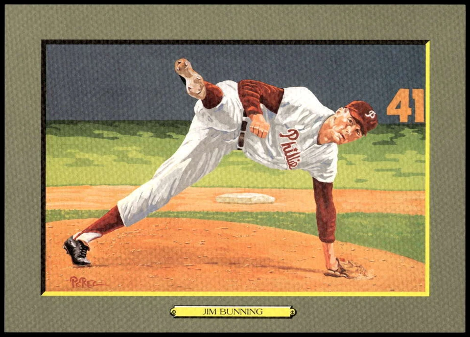Jim Bunning 1997 Pérez-Steele Great Moments Serie 9 #97/5000 Filis Foto 1 de 2