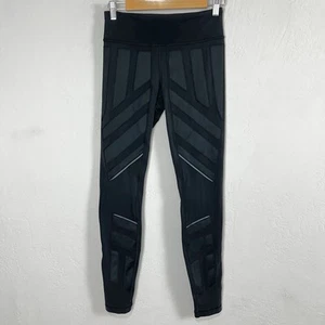 Lululemon Leggings schwarz Flurry Fighter eng reflektierend volle Länge Größe 6 - Bild 1 von 12