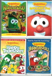 4 NEW VEGGIETALES DVDs: ROBIN GOOD | GOD MADE YOU SPECIAL | HEROES OF BIBLE etc. - Picture 1 of 5