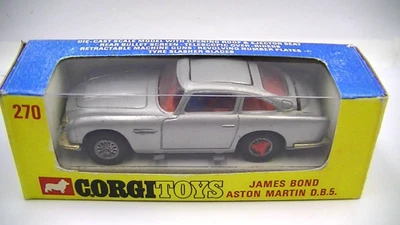Corgi 270 Aston Martin DB5 James Bond 007 Vintage 1969 Figures & Box Nr Mint Cdn - Image 1 of 4