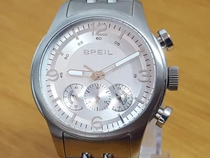 Klassische Herren Breil Globus Armband Silber Chrono 100m Herren Taucher Sportuhr - Bild 1 von 9