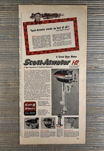 Scott-Atwater Outboard Motors 1-12 Minneapolis Minnesota 1948 Vintage Print Ad - Picture 1 of 1