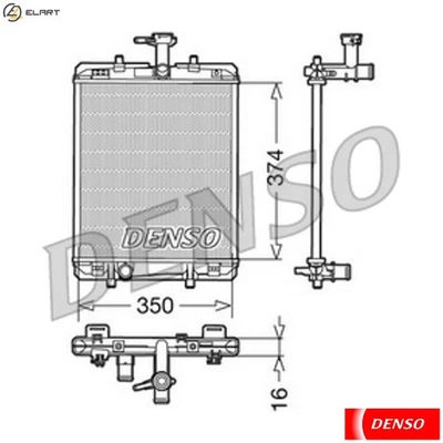 RADIATOR ENGINE COOLING DRM21602 FOR PEUGEOT TOYOTA CITROEN CFB /CFA 1.0L 3cyl - Image 1 of 4