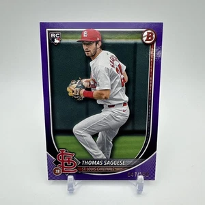 2025 Bowman Thomas Saggese RC Purple /250 Paper St. Louis Cardinals #57 SP 🔥 - Picture 1 of 2
