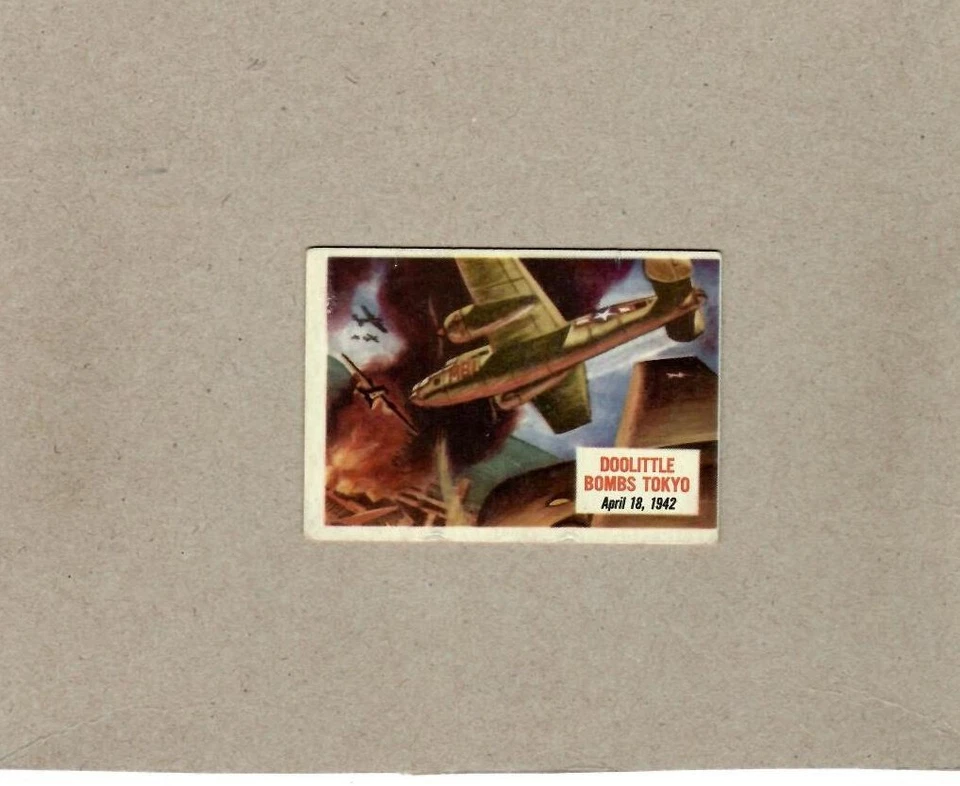 1954 Topps Scoop Non-Sport Card #34, Doolittle Bombs Tokyo - Image 1 of 2