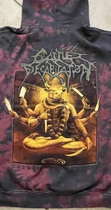 Cattle Decapitation Karma Bloody Karma Hoodie Magenta Tie Dye Herren XL - Bild 1 von 8