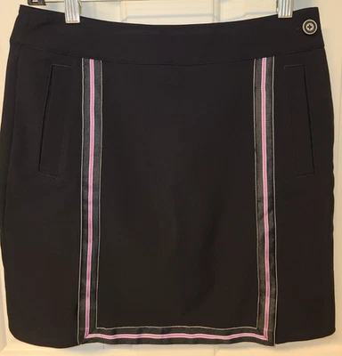 EP Pro 17" Golf Skort Skirt Navy Blue  Ribbon Women's Size 0 With Pockets - Image 1 of 4