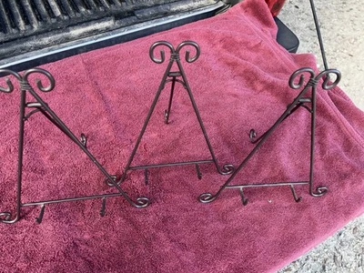 Juego de 3 soportes de exhibición plegables grandes para placa de trípode, libro, música, arte en muy buen estado Foto 1 de 4