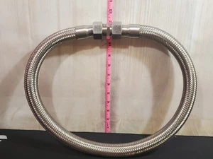 Conector de manguera trenzado de acero inoxidable flexible de alta resistencia 1" NPT x 42" - Imagen 1 de 6