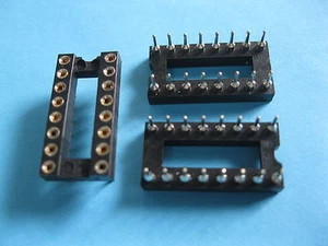 60 pcs IC Socket Adapter Round 16Pin Header & (IC) Socket Pitch 2.54mm X=7.62mm - Picture 1 of 6