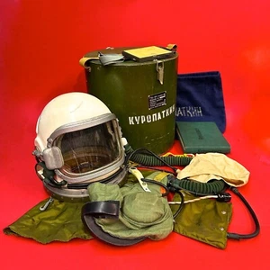 1970 RARE SET "GSh-6M" SOVIET UNION FLIGHT PILOT HELMET HIGH ALTITUDE "MIG" USSR - Picture 1 of 24
