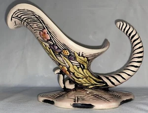 HULL Pottery T6 BLOSSOM FLITE Füllhorn Übertopf Vase rosa - Bild 1 von 7