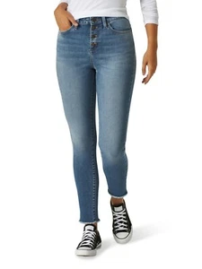LEE WOMEN'S HERITAGE HIGH RISE BUTTON FLY SKINNY ANKLE JEANS NWT VARIOUS SIZES - Picture 1 of 6