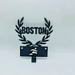 Vintage Metal Laurel Wreath Boston Marathon Hammered Medal Holder Coat Rack Hook - Picture 1 of 8