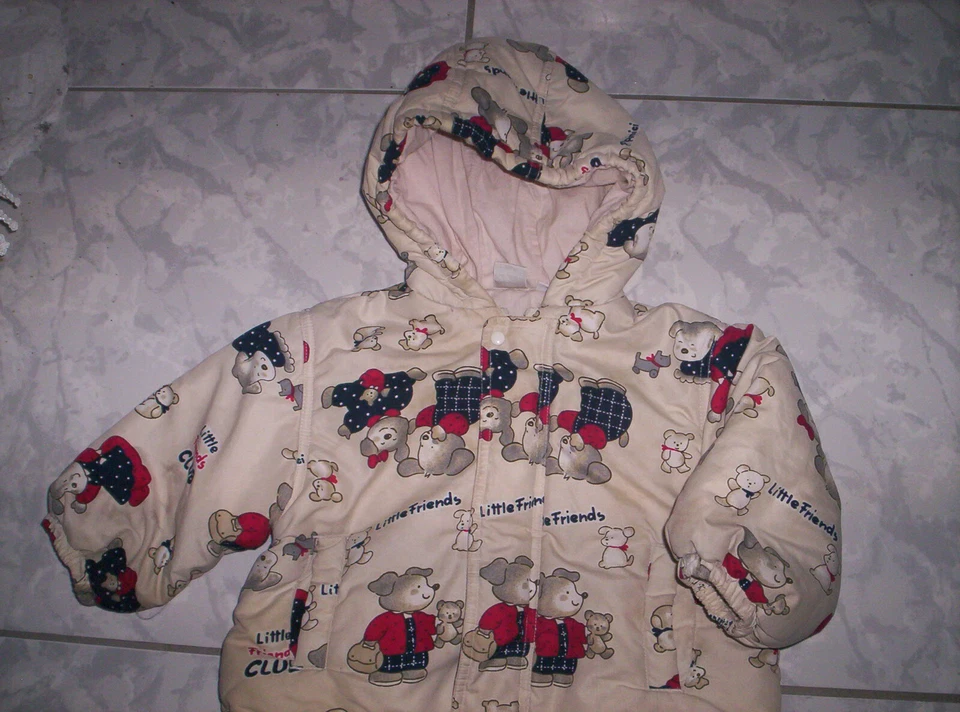Tolle Winter-Jacke "C&A" , beige-gemustert, neuw. Gr.74/80 - Bild 1 von 1