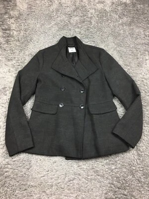 Old Navy Peacoat Womens Size Medium Gray Button Wool-Like Polyester - Image 1 of 4