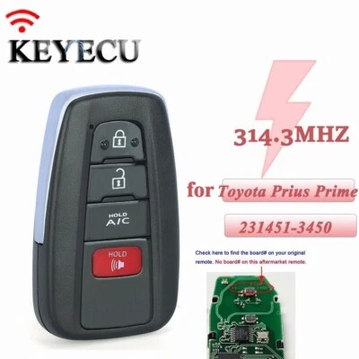 Keyless Smart for 2021 2022 2023 Toyota Prius Prime Remote Key Fob 231451-3450 - Image 1 of 4