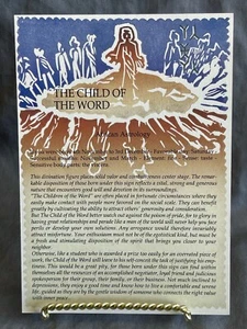 Vintage African Astrology "THE CHILD OF THE WORLD" 4th Nov.-3rd Dec. Postcard - Picture 1 of 2