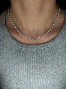 6Ct Round Cut Lab Created Diamond 2MM Tennis Necklace 14K White Gold Plated 15'' - Picture 1 of 3