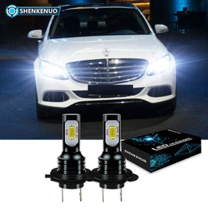 H7 LED Headlight Bulbs for Mercedes Benz C180 C200 C250 C300 2014-16 Hi/Low Beam - Picture 1 of 12