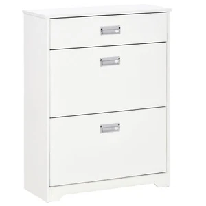 16 Pairs 3-Draw Shoe Cabinet Hall Organizer Storage Rack for Hallway Entryway - Picture 1 of 10
