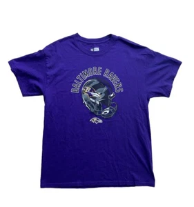 Baltimore Ravens NFL Team Apparel Helmet Purple Official T Shirt Men’s Large - Picture 1 of 7