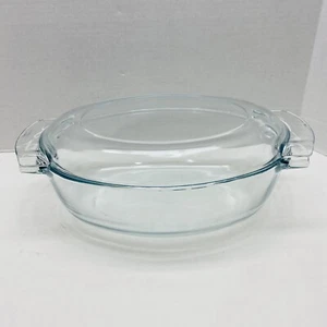 Vintage PYREX Corning FRANCE Oval Roaster 460 & Lid Glass Baking Dish Dutch Oven - Picture 1 of 10