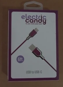 Electric Candy USB to USB-C Charging Cable. Compatible with: iPhone XS Max, XS, - Picture 1 of 2