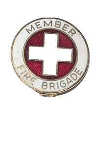 Vintage Fire Brigade Member Pin Badge Police Firemen Department Rescue Medal