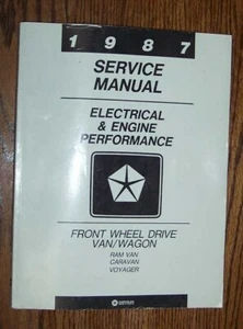 Chrysler 1987 furgoneta eléctrica y de rendimiento del motor manual de servicio tracción delantera - Imagen 1 de 1