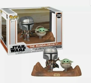New Funko Pop Star Wars The Mandalorian Mandalorian and Child #390 In Hand - Picture 1 of 1