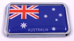 Australia Flag rectanguglar  Chrome Emblem 3D Car Decal Sticker 3" x 1.75" - Bild 1 von 2