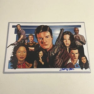 Brian Kong signiert Auto Firefly Serenity 11x17 Lithographie Kunstdruck makellos Echtheitszertifikat - Bild 1 von 2