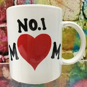 NO.1 MOM Emerald Coffee Mug Cup Heart #1 Mother Best Mama Mother's Day Love Gift - Picture 1 of 12