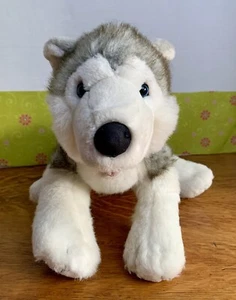 Build A Bear Siberian Husky Gray Wolf Dog Plush Stuffed 18'' Soft BABW No Pup - Picture 1 of 9