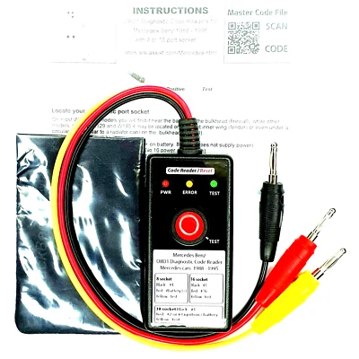 Mercedes W124 W126 W140 R129 OBD 1 Diagnostic Code Reader Tool 8-16 Port Socket - Image 1 of 4