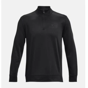 Mens Under Armour Fleece Quarter Zip Top, Black, S, M or XL, NEW - Picture 1 of 3