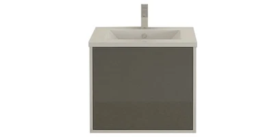 Badmöbelset Linz grau Waschbecken 60cm Waschbecken Badezimmer Badezimmermöbel - Bild 1 von 4