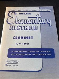 Rubank No. 34 Elementary Method for Clarinet by N.W. Hovey Music Book - Picture 1 of 3