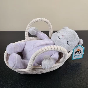 New With Tags Rock-a-Bye Kitten Jellycat Purple & Gray NWT - Picture 1 of 19