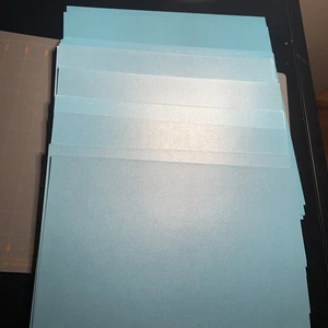 12x12 Scrapbook Paper Mixed Lot 50 Pages  Blue Shimmer - Picture 1 of 4