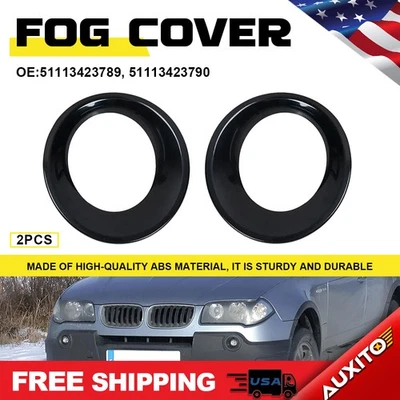 2x para BMW X3 E83 2007-2010 LCI luz antiniebla delantera anillo bisel cubierta moldura parrilla Foto 1 de 4