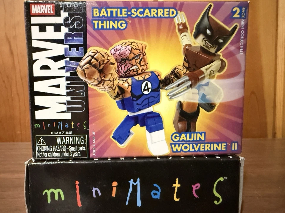MARVEL UNIVERSE MINIMATES-BATALLA-COSA CICATRIZADA Y GAIJIN WOLVERINE II. MIP 2004 Foto 1 de 1