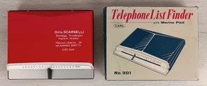 TELEPHONE LIST FINDER 901 - AGENDA IN METALLO - VINTAGE - 19X15X4 CM - NUOVA - Zdjęcie 1 z 7