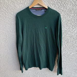 Scotch & Soda Herren Gr. M klassischer Rundhalsausschnitt Pullover Sweater weiche Baumwolle grün $ 138 - Bild 1 von 8