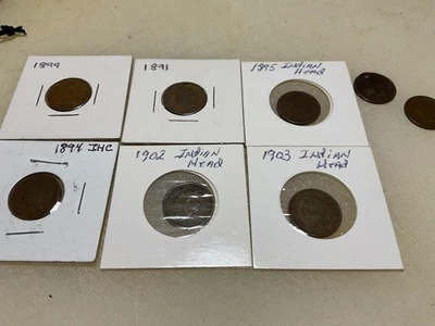 Indian head penny lot - 1899, 1891, 1895 x 2, 1896, 1894, 1902, 1903 - Image 1 of 4