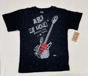 Boys Large Levi's Age of Rock T Shirt With Tag Alternative Rock Skull Guitar - Picture 1 of 10