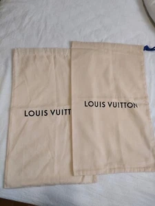 A Pair of Louis Vuitton Large Storage Dust Bags for Shoes Drawstring 19” x 11" - Picture 1 of 3