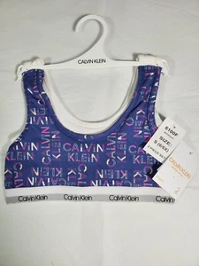 New CALVIN KLEIN Girls Bralette Bra Small (6/6x) Two (2) Pack Underwear - Picture 1 of 2