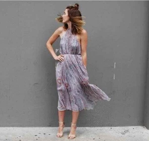 Zimmermann Arcadia Braid Swing Midi Dress Size 1 /Au 10 /US 6 Paisley Lined - Picture 1 of 19